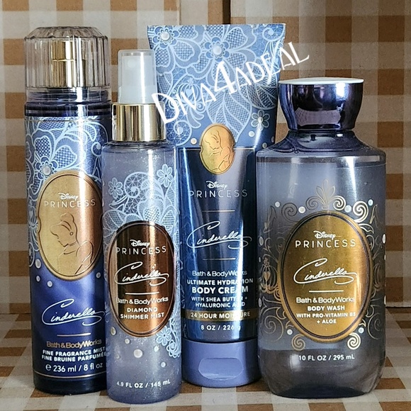 Bath & Body Works X Disney Princess CINDERELLA 4PC Collection Set Bundle - Picture 1 of 2